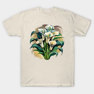 Calla Lilies Ink wash painting T-Shirt